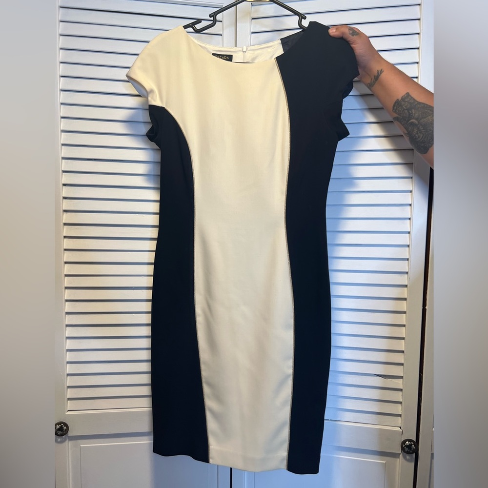 Escada . Navy  and cream dress size 6